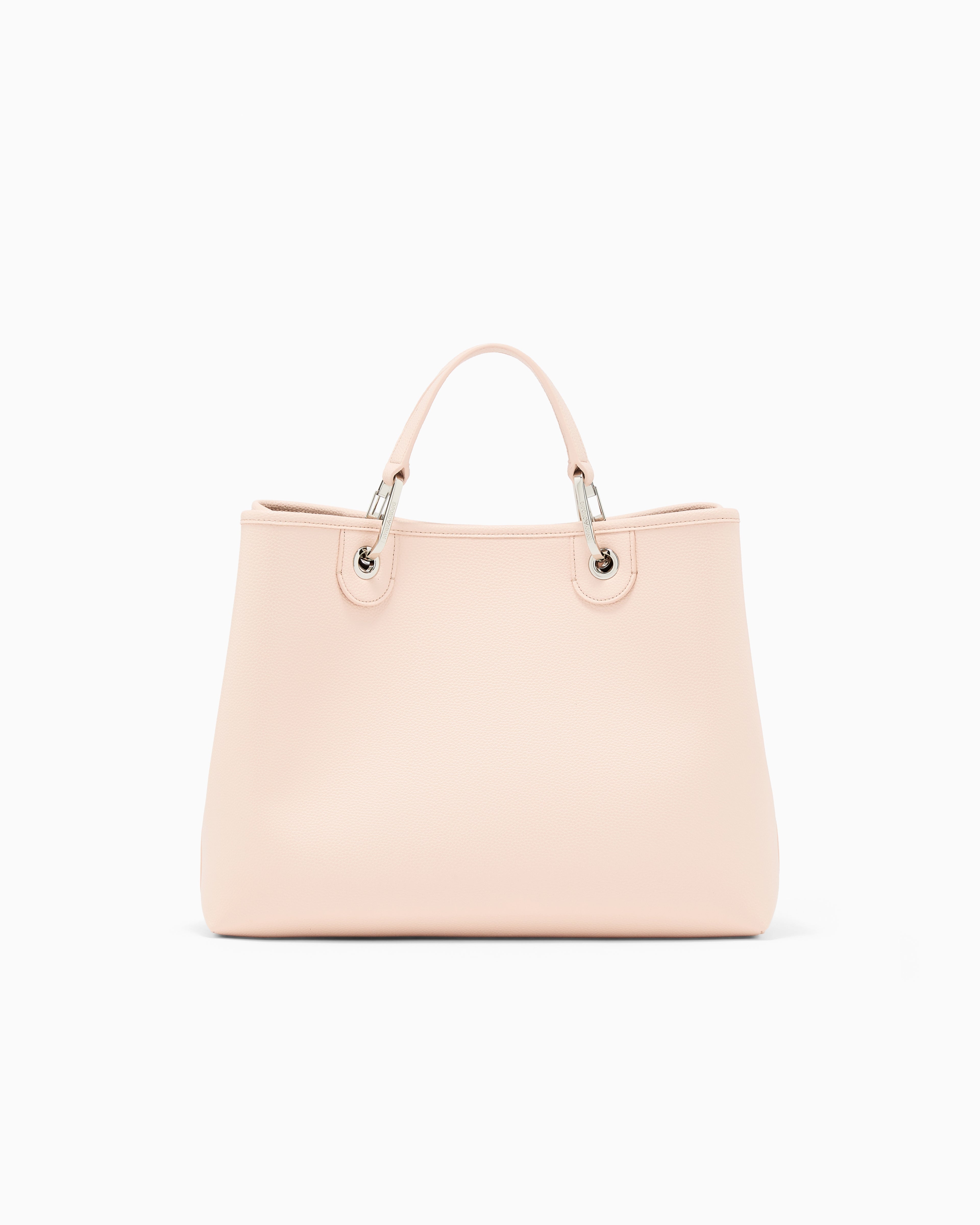Emporio Armani Shopping bag with a pebbled texture and dual top handles