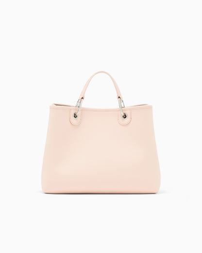 Emporio Armani Shopping bag with a pebbled texture and dual top handles