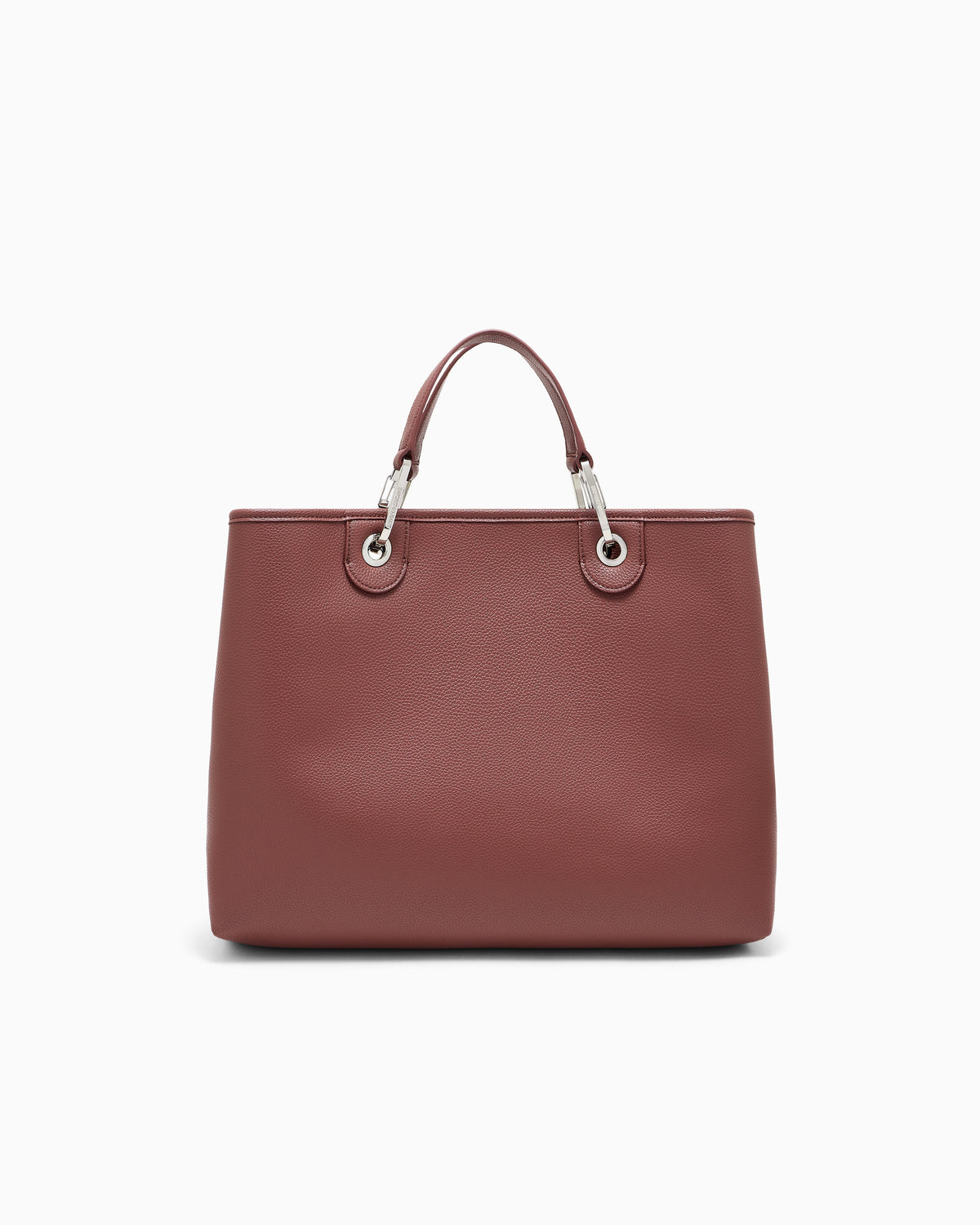 Emporio Armani Shopping bag with a pebbled texture and dual top handles