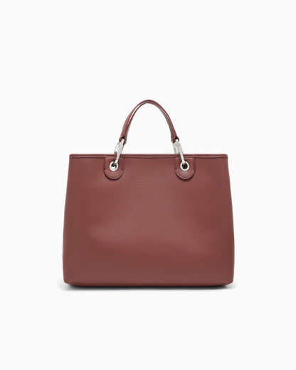 Emporio Armani Shopping bag with a pebbled texture and dual top handles