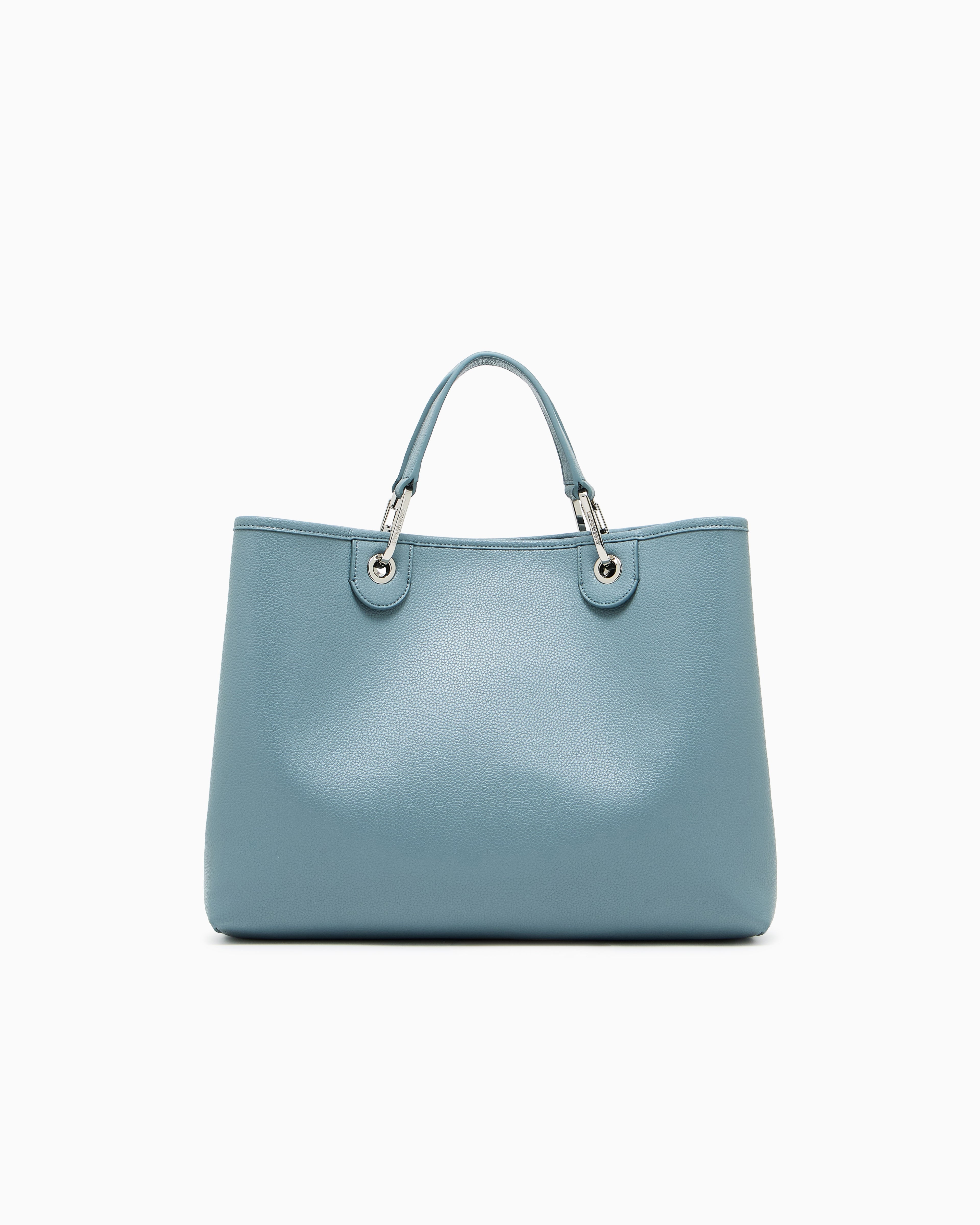 Emporio Armani Shopping bag with a pebbled texture and dual top handles