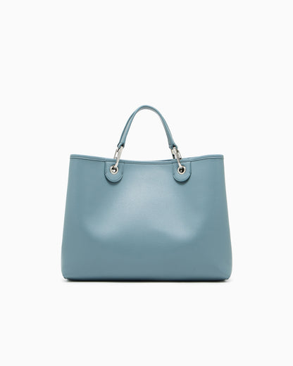 Emporio Armani Shopping bag with a pebbled texture and dual top handles