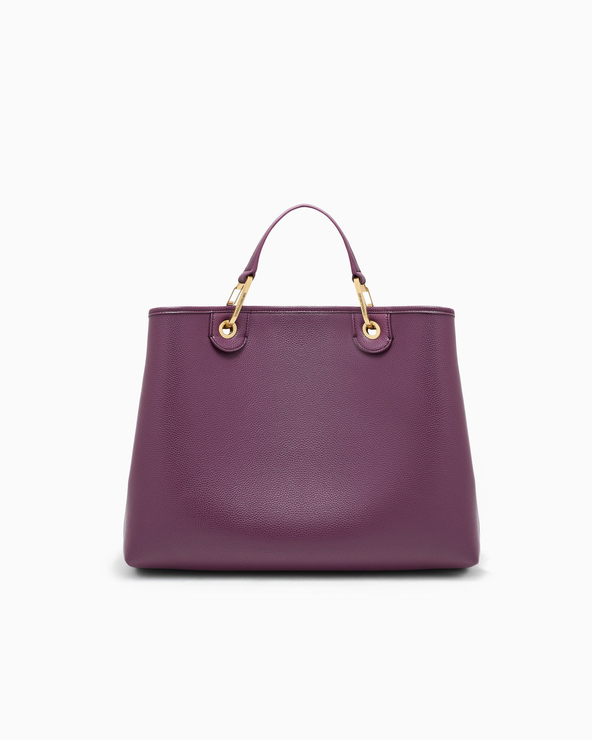 Emporio Armani Shopping bag with a pebbled texture and dual top handles
