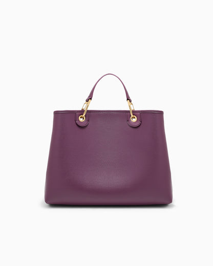 Emporio Armani Shopping bag with a pebbled texture and dual top handles