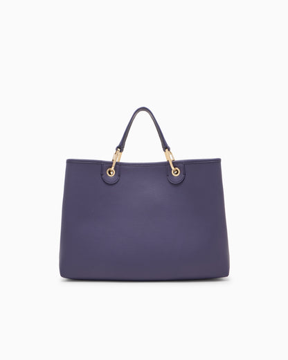 Emporio Armani Shopping bag with a pebbled texture and dual top handles