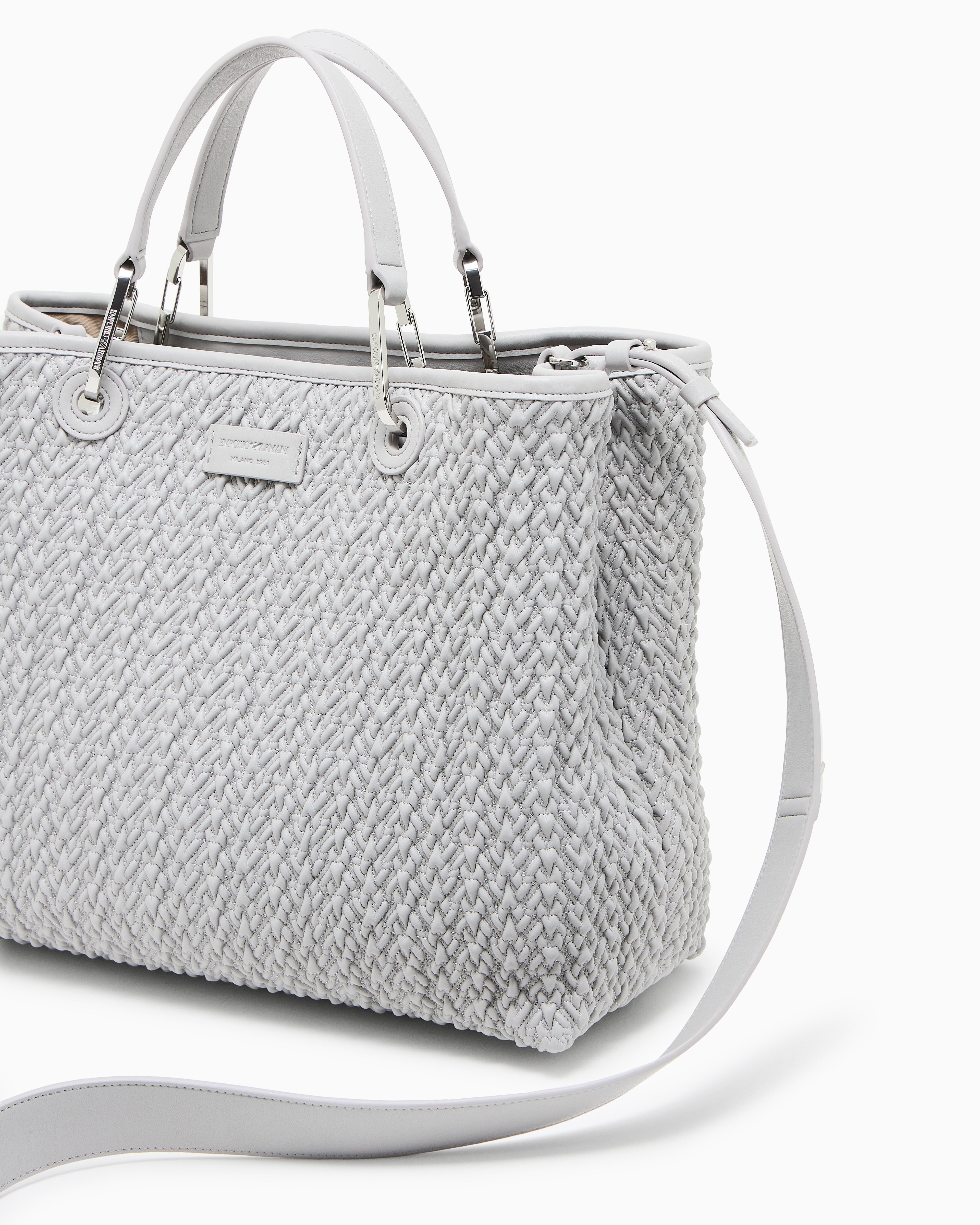Emporio Armani Quilted-effect medium MyEA shopper bag