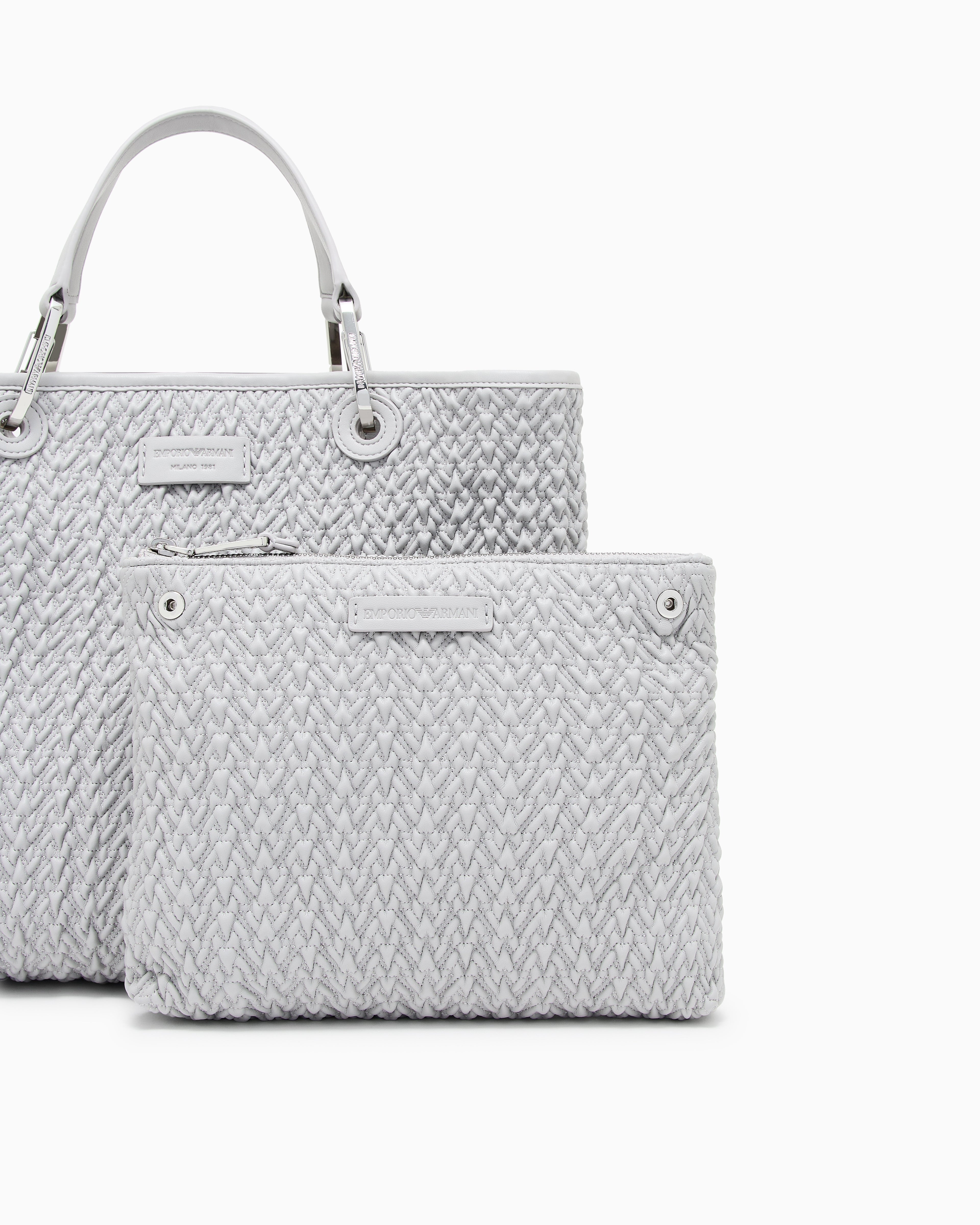 Emporio Armani Quilted-effect medium MyEA shopper bag