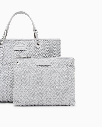 Emporio Armani Quilted-effect medium MyEA shopper bag