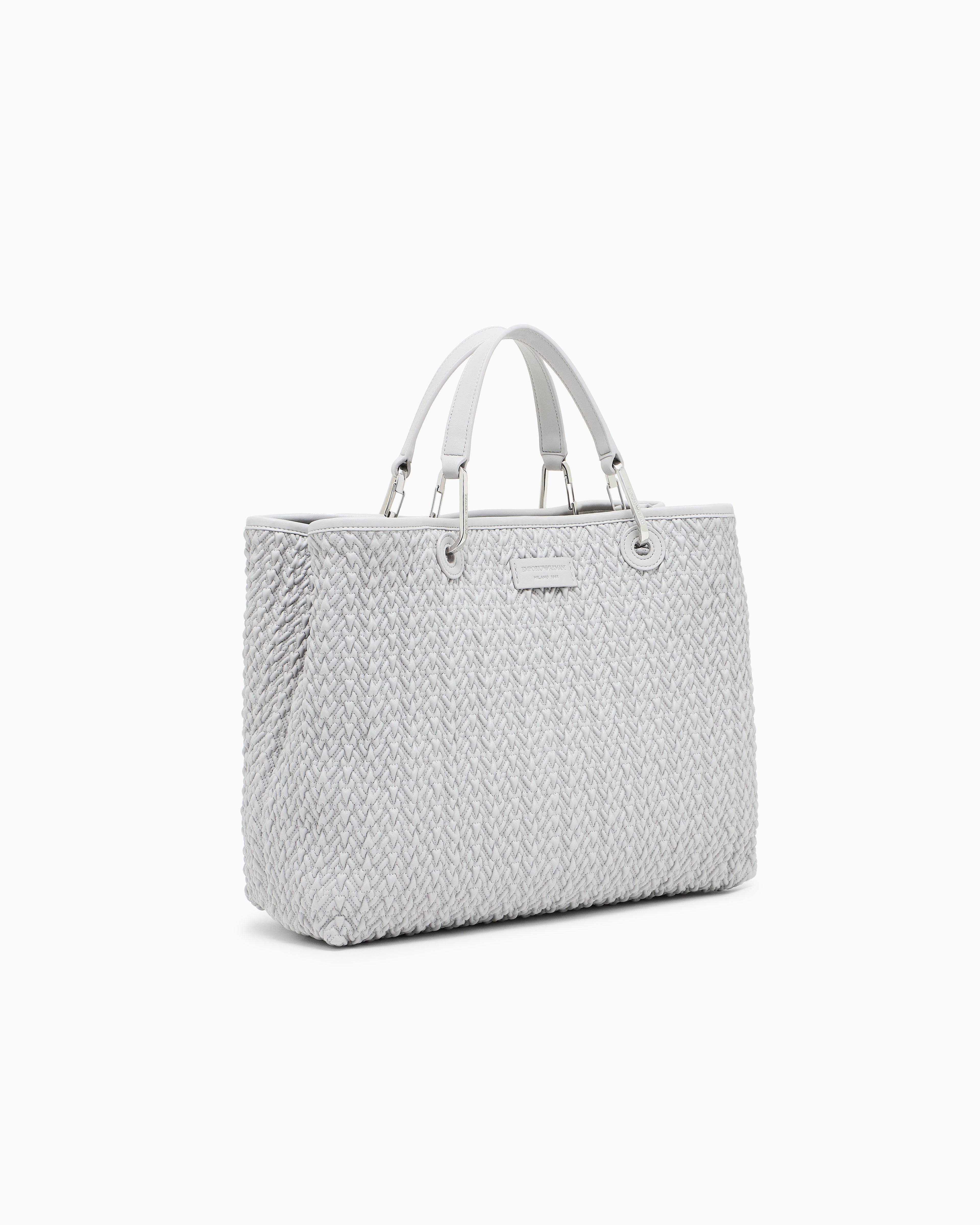 Emporio Armani Quilted-effect medium MyEA shopper bag