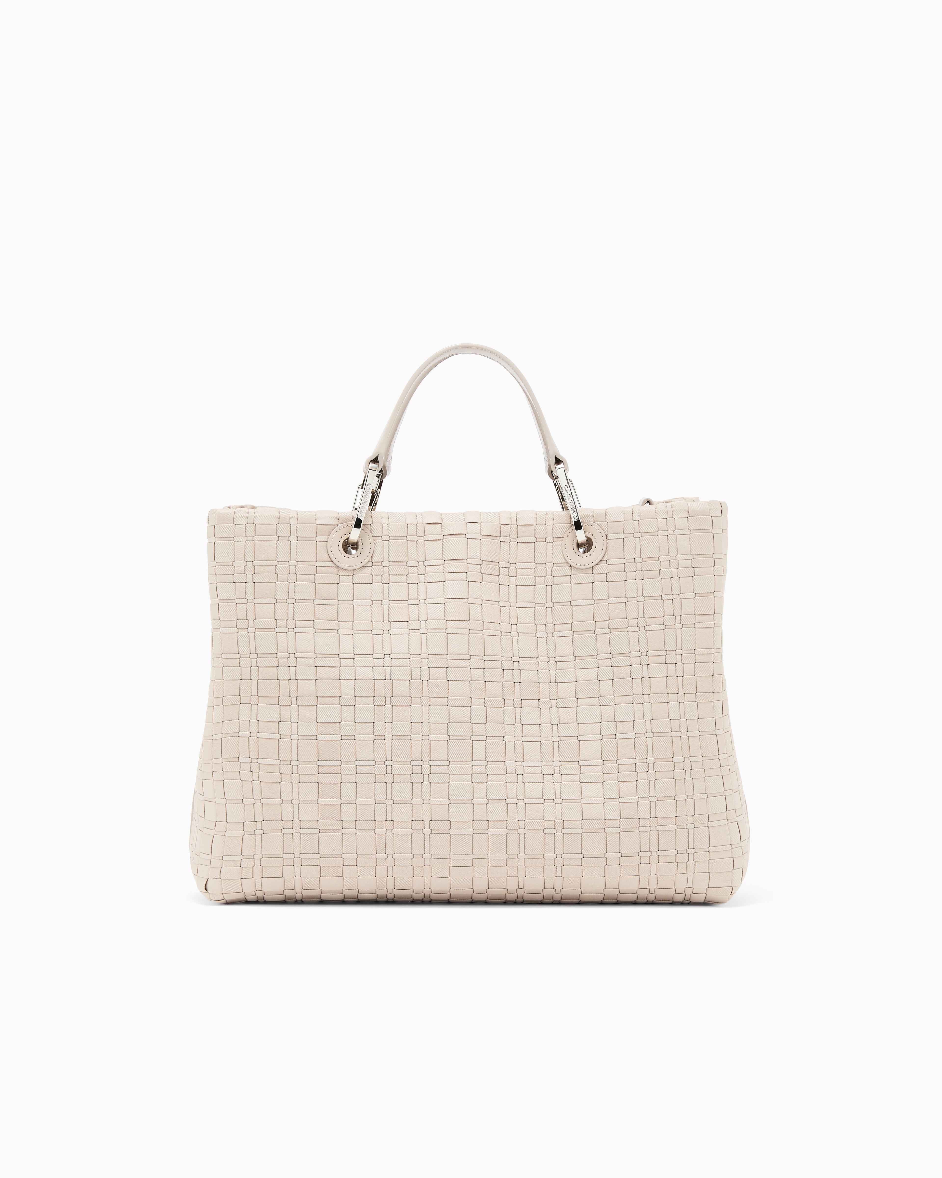Emporio Armani MyEA medium shopper bag in woven nylon