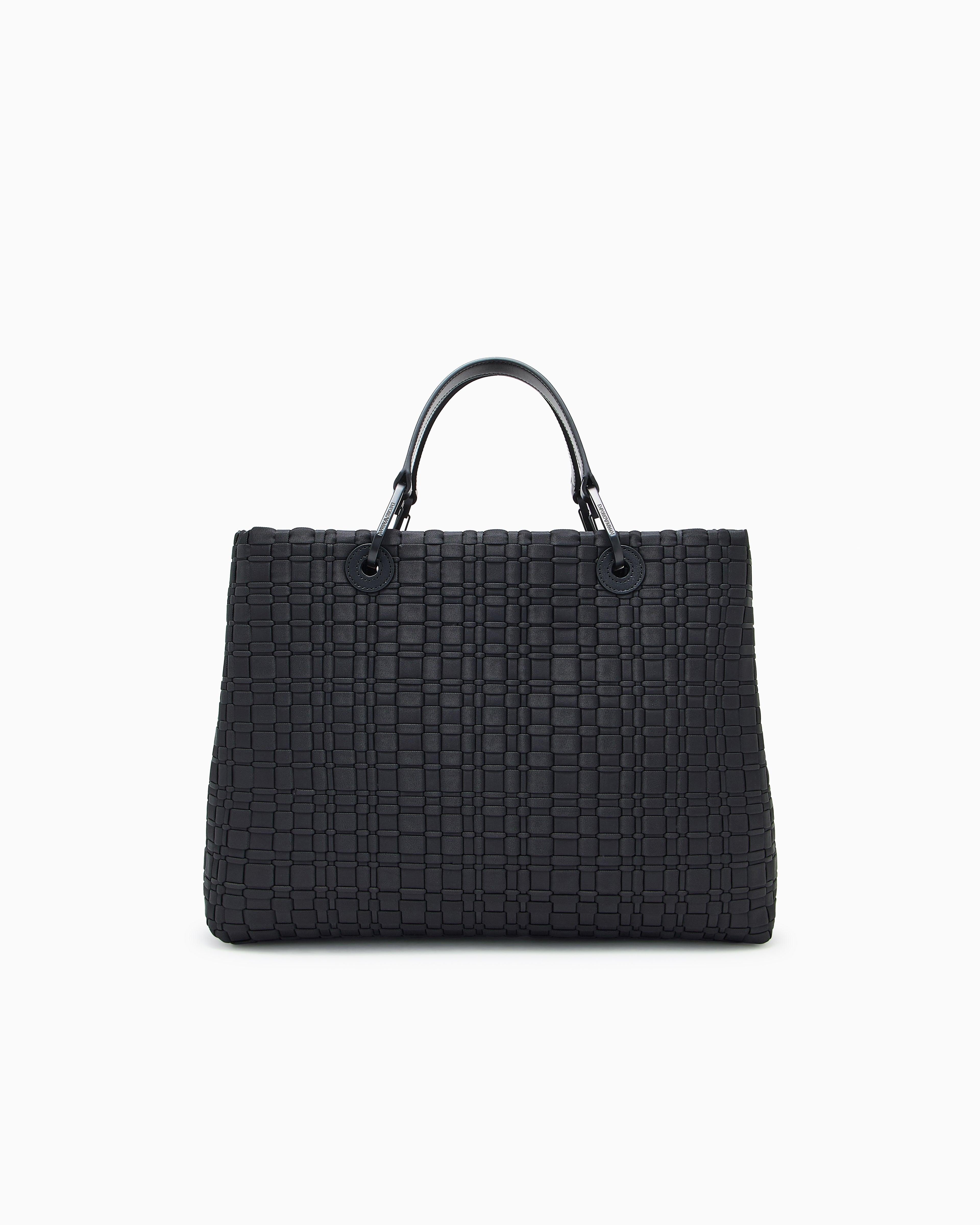 Emporio Armani MyEA medium shopper bag in woven nylon