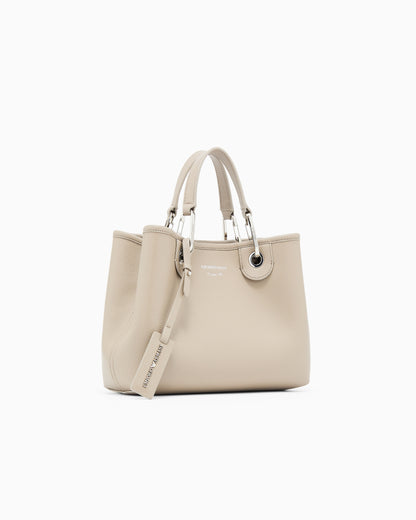 Emporio Armani Shopping bag with pebbled finish and detachable strap