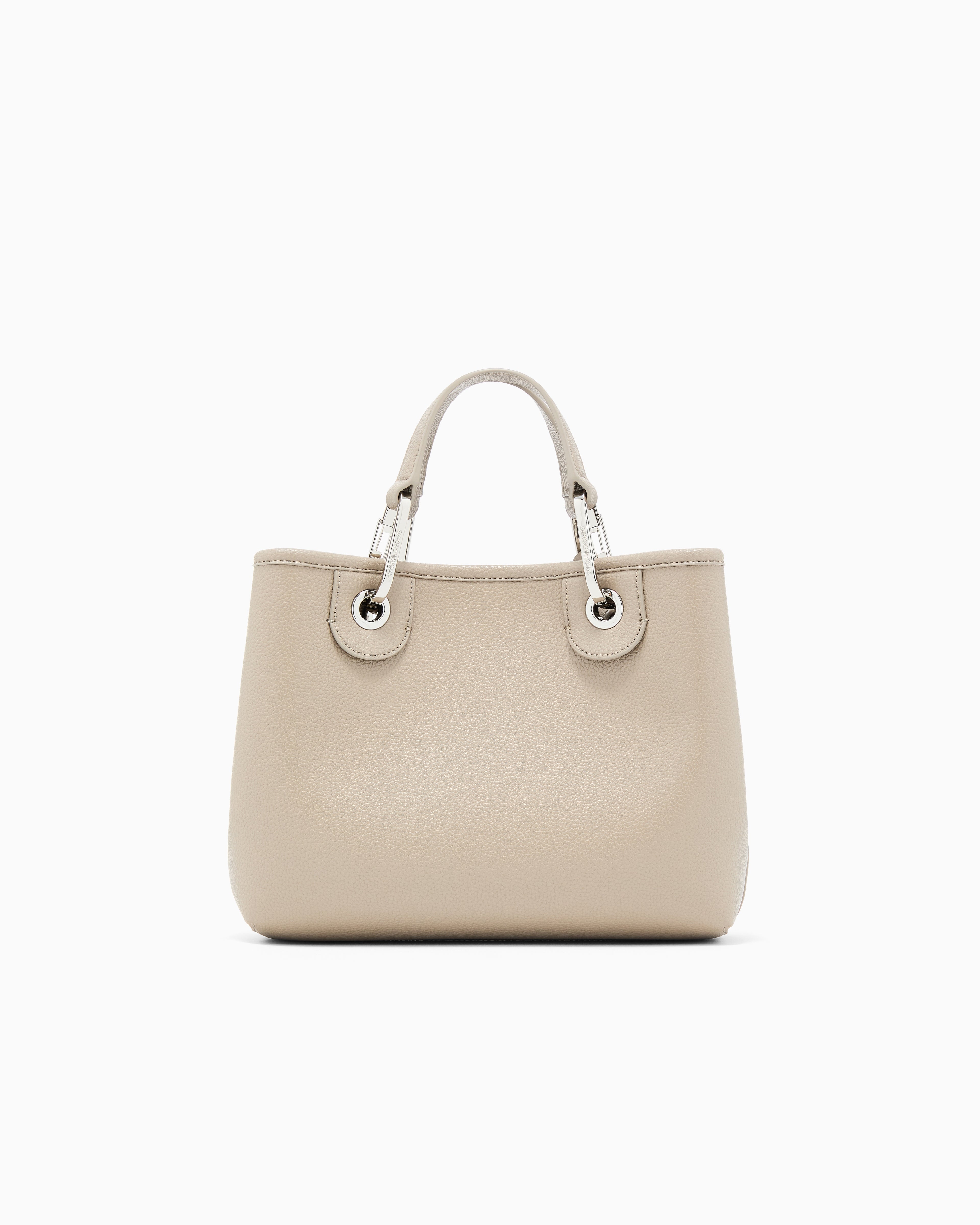 Emporio Armani Shopping bag with pebbled finish and detachable strap