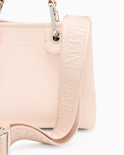 Emporio Armani Shopping bag with pebbled finish and detachable strap