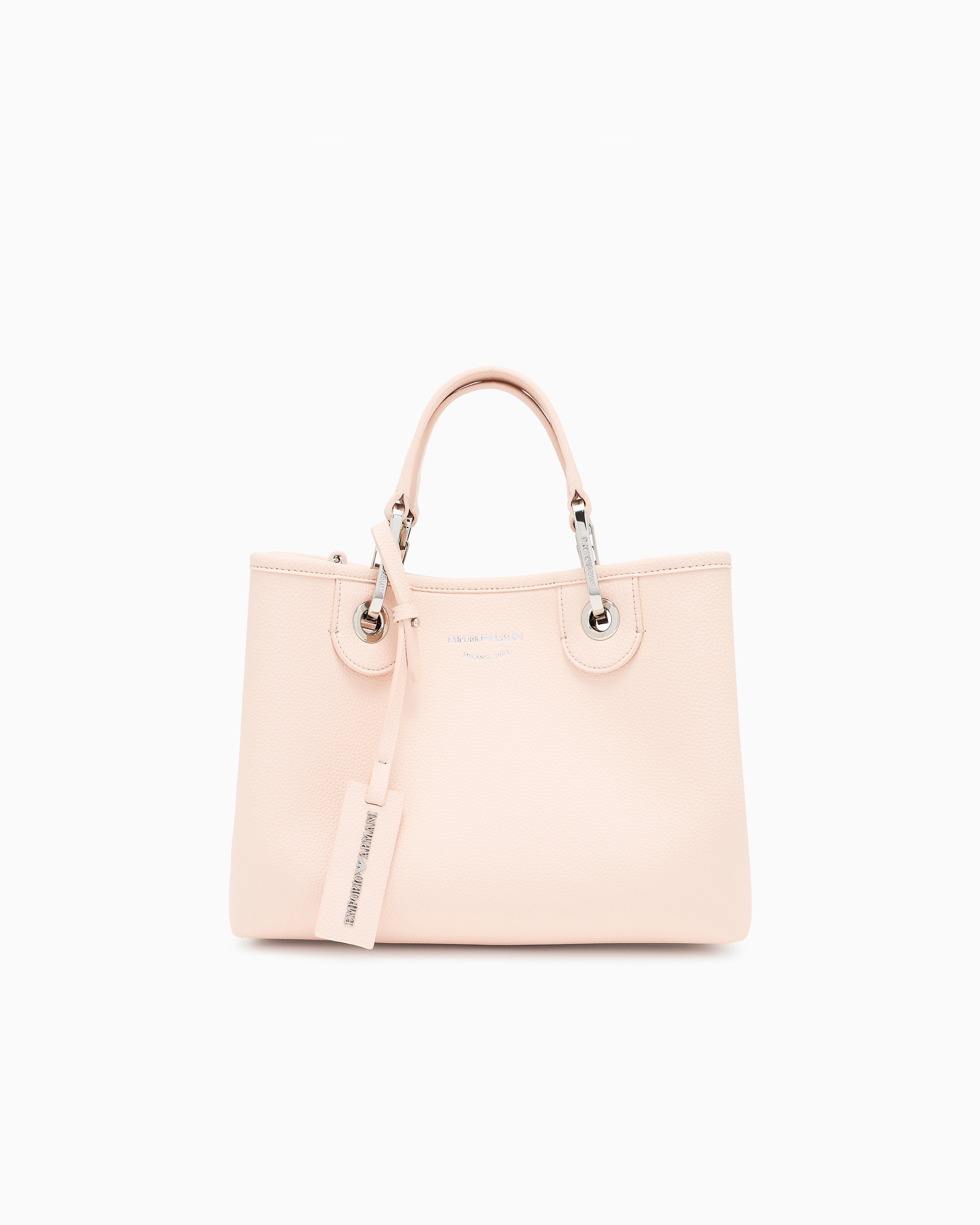 Emporio Armani Shopping bag with pebbled finish and detachable strap