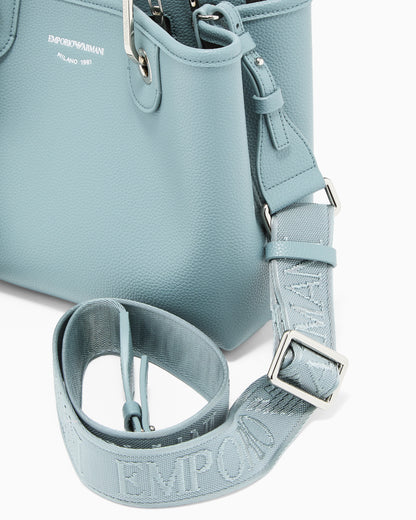 Emporio Armani Shopping bag with pebbled finish and detachable strap