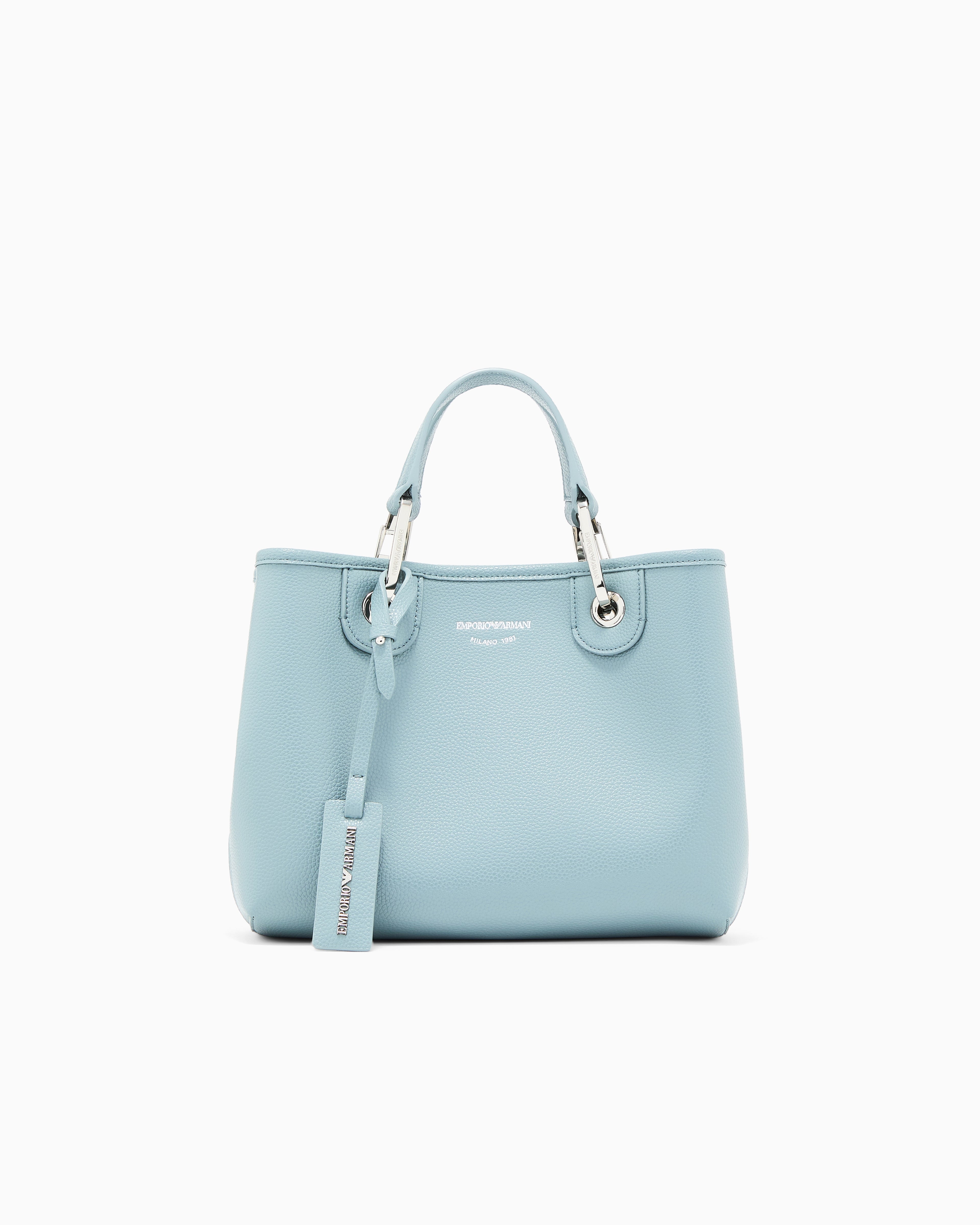 Emporio Armani Shopping bag with pebbled finish and detachable strap
