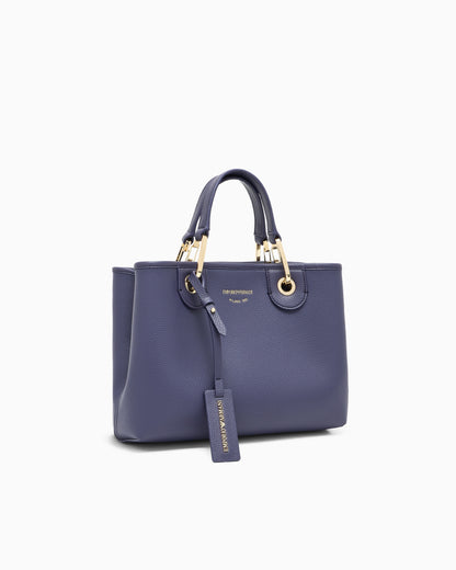 Emporio Armani Shopping bag with pebbled finish and detachable strap