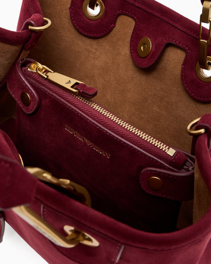 Emporio Armani Faux suede small MyEA shopper bag