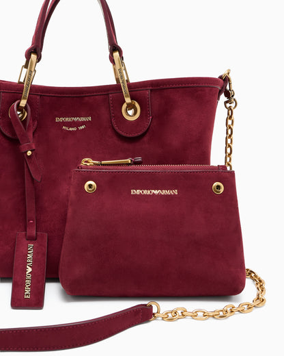Emporio Armani Faux suede small MyEA shopper bag
