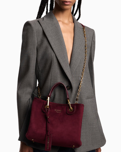 Emporio Armani Faux suede small MyEA shopper bag