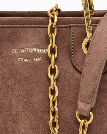 Emporio Armani Faux suede small MyEA shopper bag