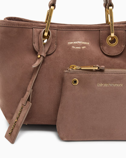 Emporio Armani Faux suede small MyEA shopper bag