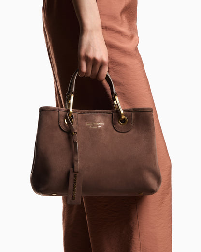 Emporio Armani Faux suede small MyEA shopper bag