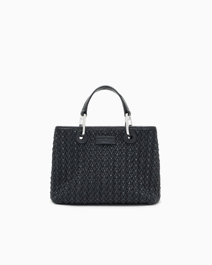 Emporio Armani Quilted-effect small MyEA shopper bag