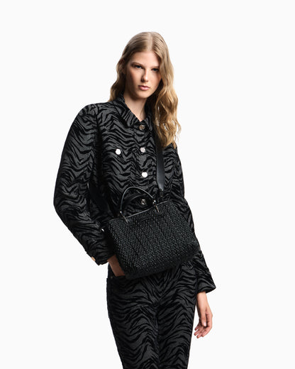 Emporio Armani Quilted-effect small MyEA shopper bag
