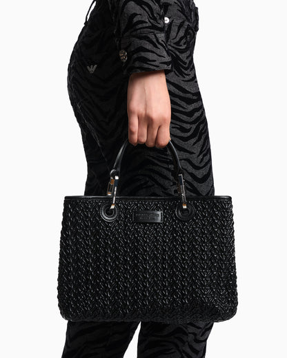 Emporio Armani Quilted-effect small MyEA shopper bag