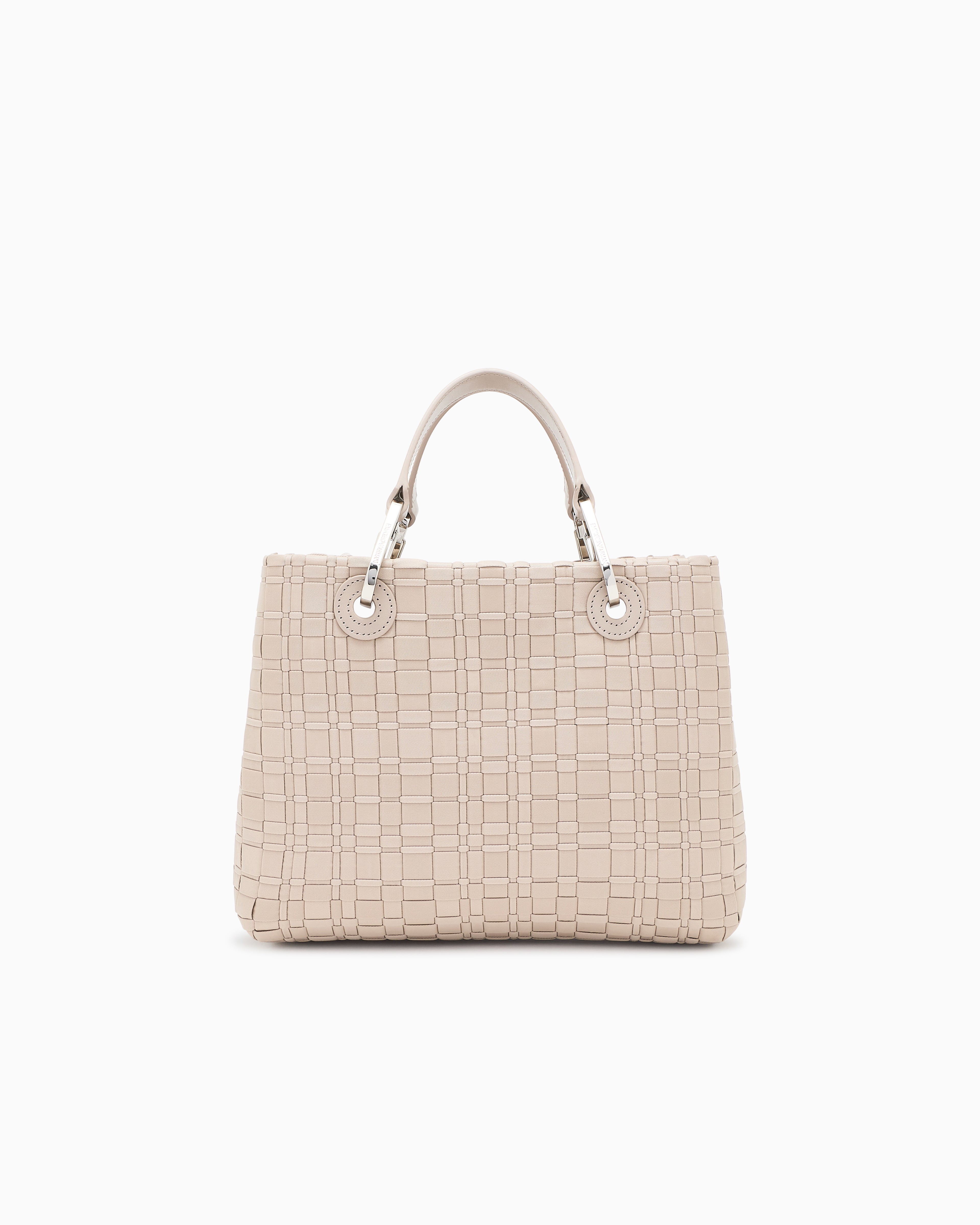Emporio Armani MyEA small shopper bag in woven nylon