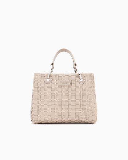 Emporio Armani MyEA small shopper bag in woven nylon