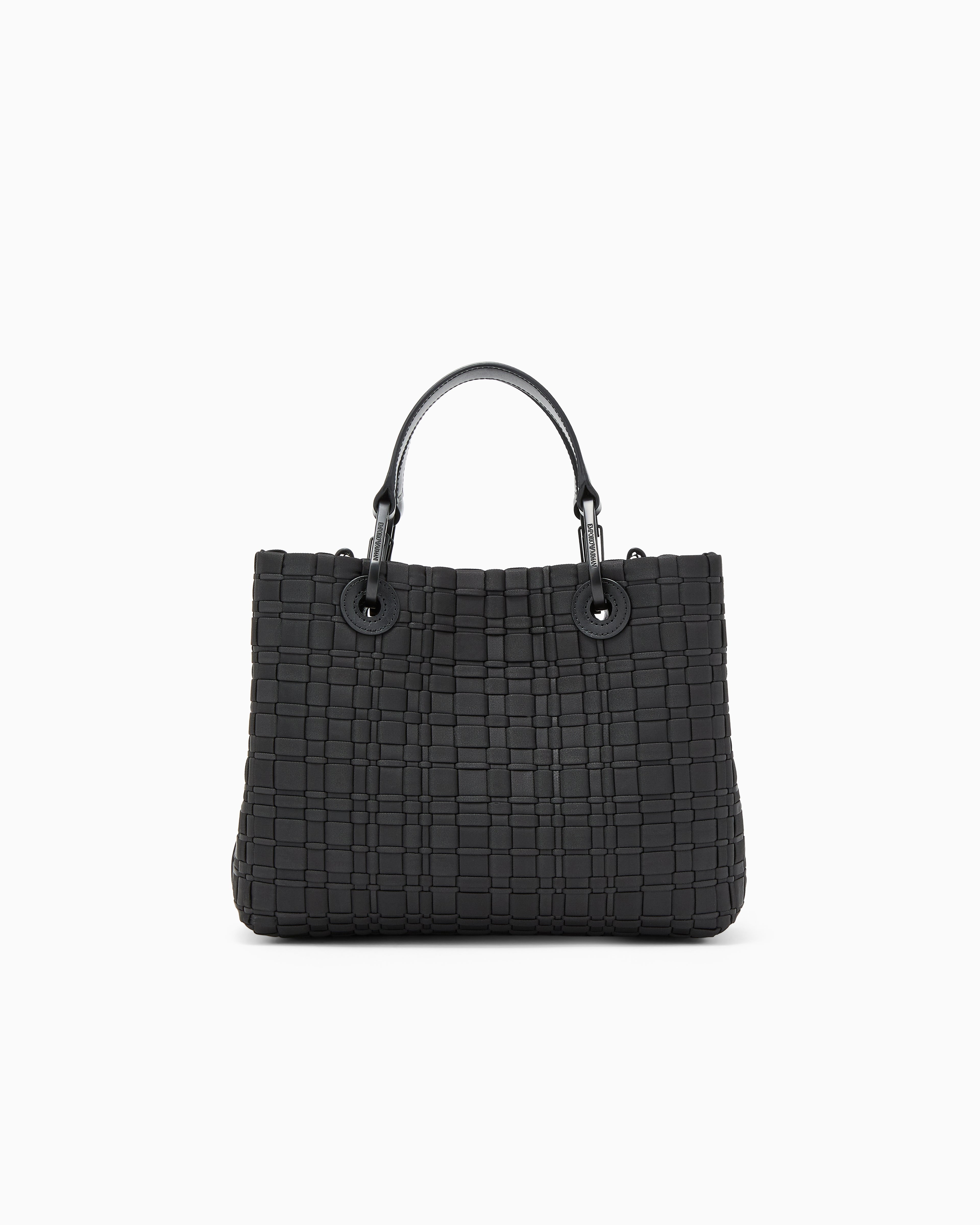 Emporio Armani MyEA small shopper bag in woven nylon