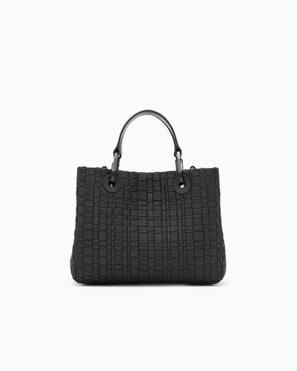Emporio Armani MyEA small shopper bag in woven nylon