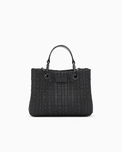 Emporio Armani MyEA small shopper bag in woven nylon