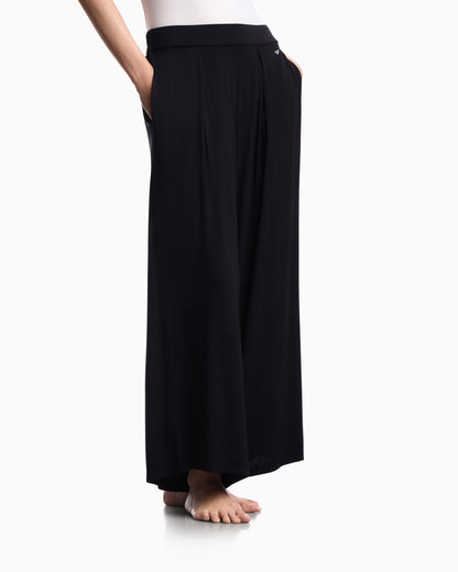 Emporio Armani Essential loose-fit jersey loungewear trousers with logo