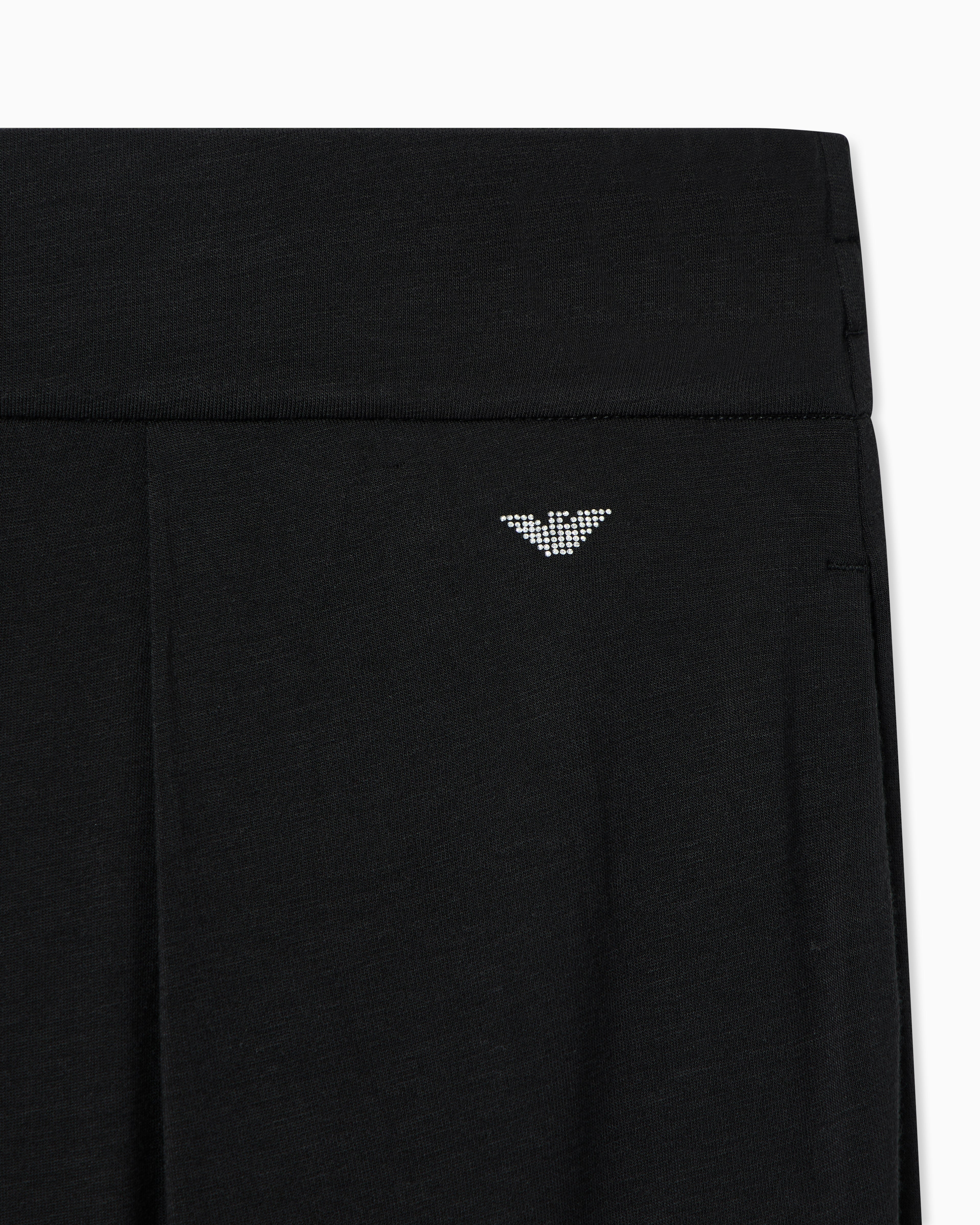 Emporio Armani Essential loose-fit jersey loungewear trousers with logo