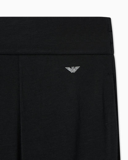 Emporio Armani Essential loose-fit jersey loungewear trousers with logo