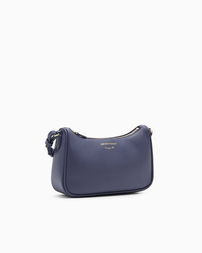 Emporio Armani Pebbled shoulder bag with a zip closure and adjustable strap