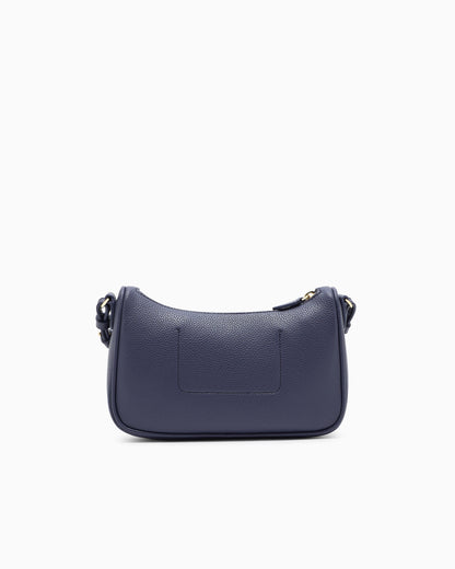 Emporio Armani Pebbled shoulder bag with a zip closure and adjustable strap