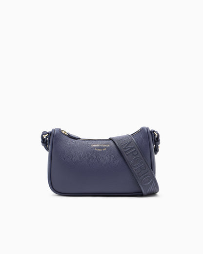 Emporio Armani Pebbled shoulder bag with a zip closure and adjustable strap
