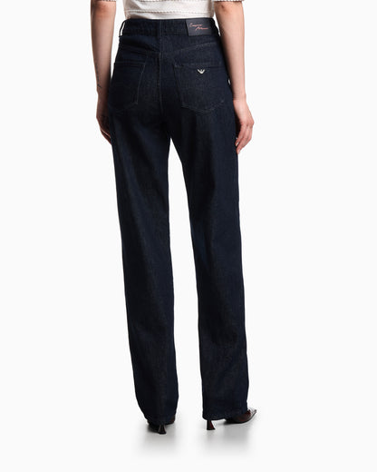 Emporio Armani J4B Mid/high-rise straight-leg jeans in 11.5-oz denim