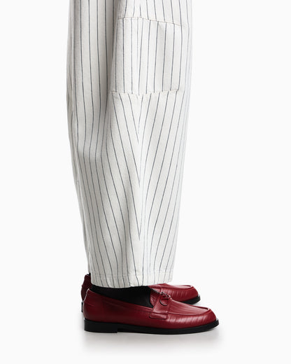 Emporio Armani Garment-dyed striped bull trousers