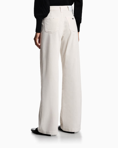 Emporio Armani J14 regular-fit garment-dyed corduroy trousers
