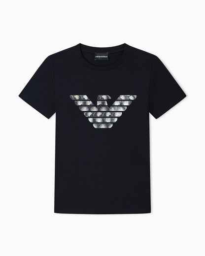 Emporio Armani T-shirt regular fit in lightweight stretch cotton jersey