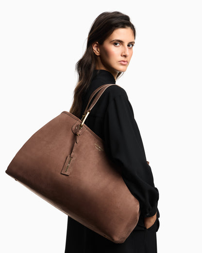 Emporio Armani Faux suede large MyEA shopper bag