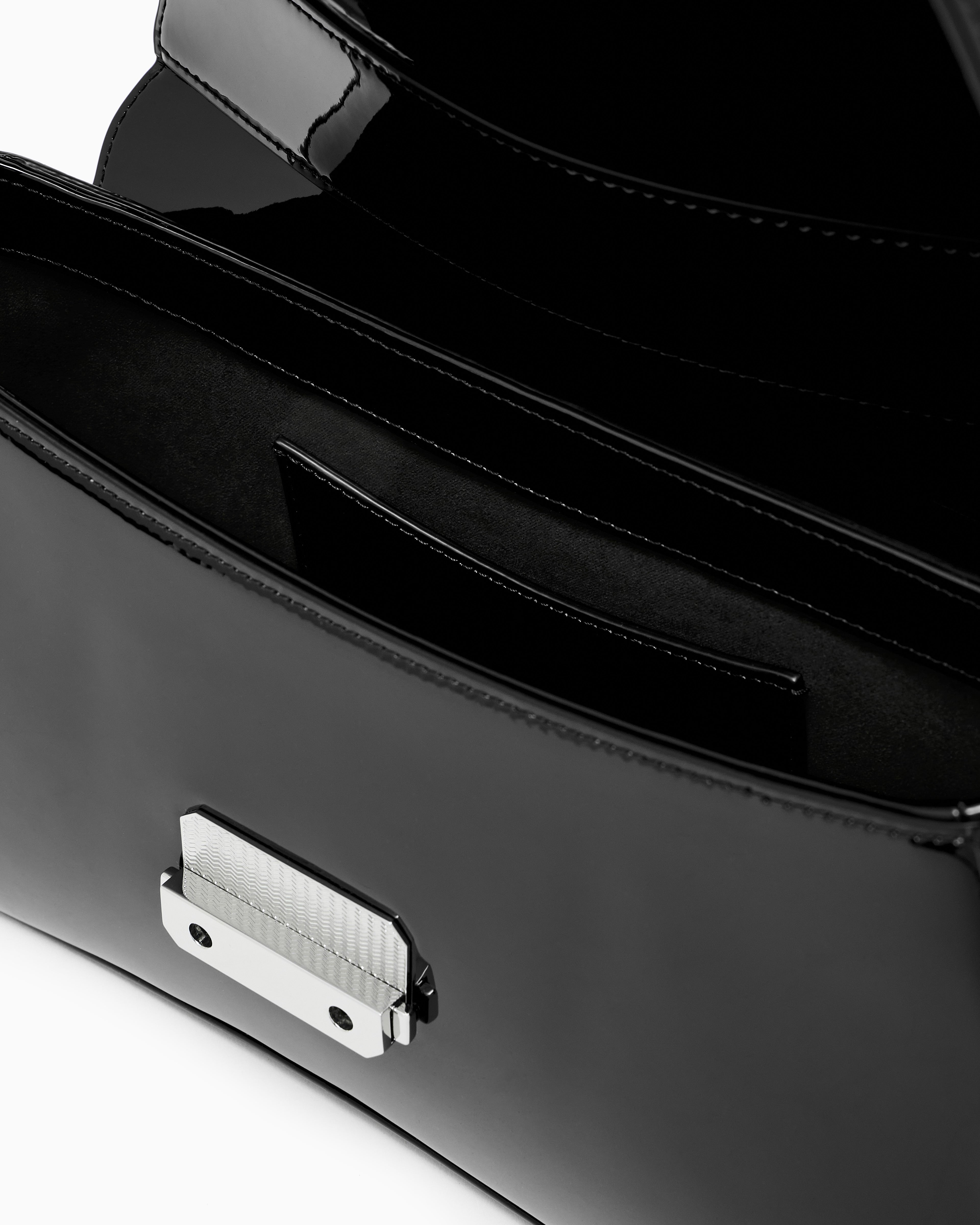 Emporio Armani Patent-effect shoulder bag