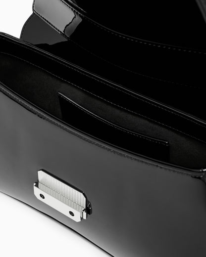 Emporio Armani Patent-effect shoulder bag