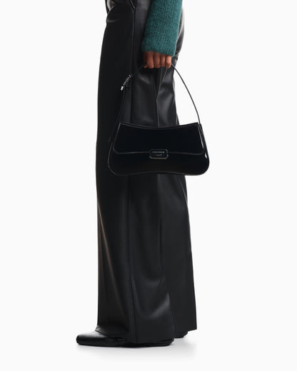 Emporio Armani Patent-effect shoulder bag